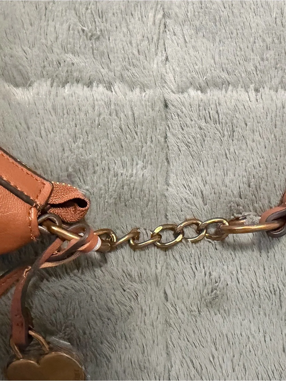 Juicy Couture cinnamon Leather Hobo with Gold Accents